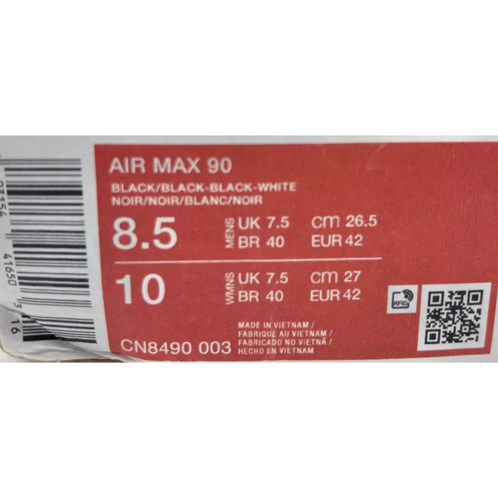 Nike Air Max 90 Triple Black Size 8.5 CN8490 003